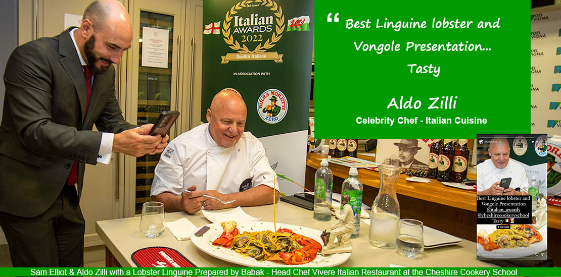 Aldo Zilli Celebrity Chef Best Linguine Lobster at Vivere Stafford
