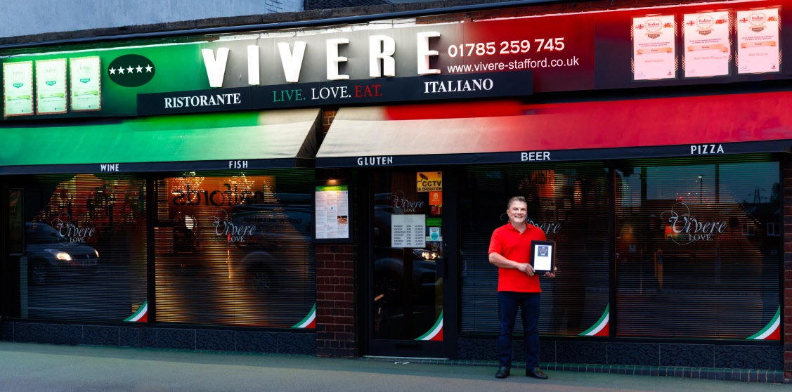 Vivere Wins Best Restaurant Staffordshire 2023